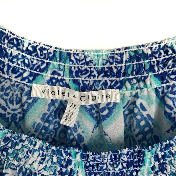 Violet + Claire Blue Diamond Blouse - Picture 3 of 3